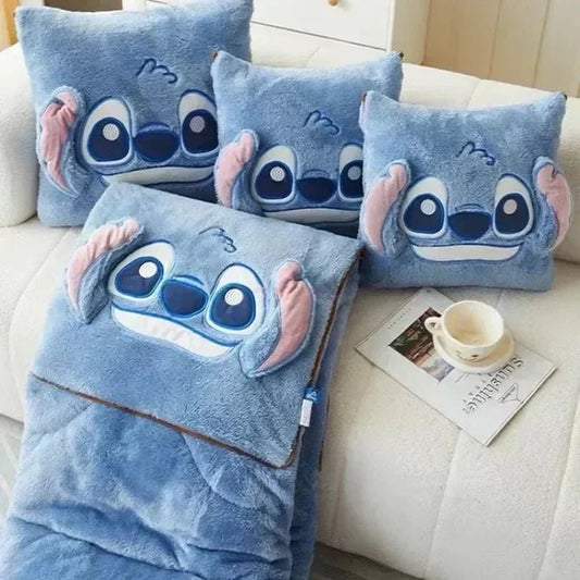 Stitch 2 - in - 1 Kawaii Pillow Blanket - Trandup